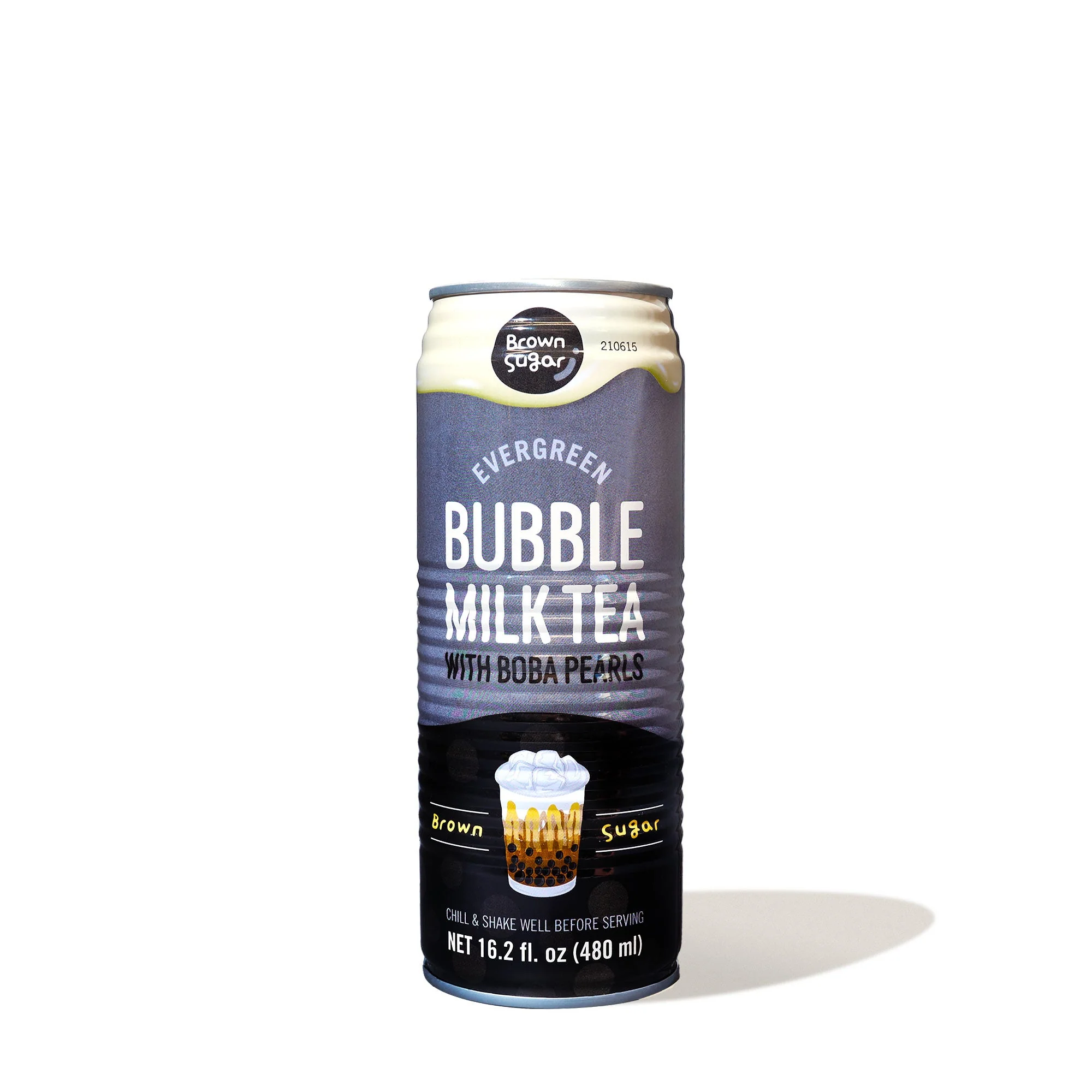 Evergreen Bubble Milk Tea with Tapioca: Brown Sugar
